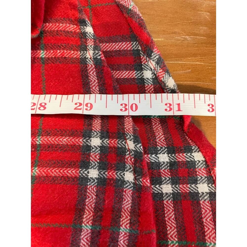 Red Flannel Shirt Womens Size Small Plaid Button Up Shirt Long Sleeve Knit‎ Top - Picture 16 of 16